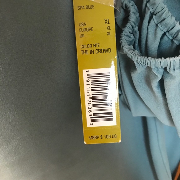 NWT Gianni Bini pale blue ruffled sleeve dress - Picture 7 of 11